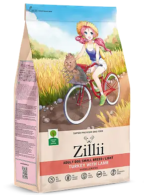 Zilli сухой корм для взрослых собак мелких пород с лишним весом Индейка с Ягненком