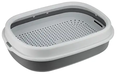 Купить homecat frost touch туалет для кошек с низким бортом и сеткой смоки