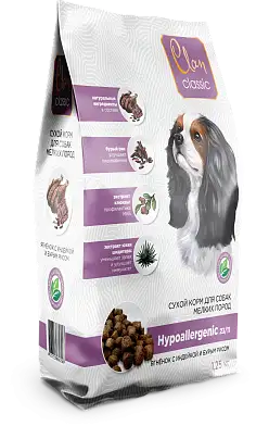 Clan Classic Hypoallergenic-23/11 сухой корм для взрослых собак мелких пород с ягненком, индейкой и рисом