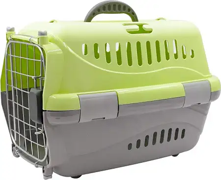 Купить zooexpress переноска для собак и кошек "Турне" Авиа с металлической дверцей, зеленая