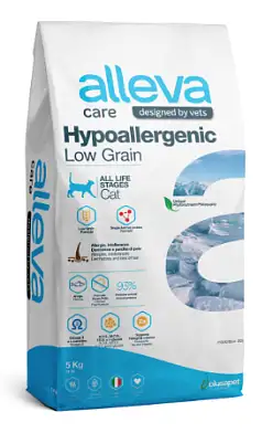 Alleva Care Cat Hypoallergenic Low Grain низкозерновой сухой корм для взрослых кошек при аллергии
